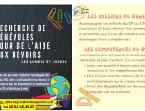 Recherche de b�n�voles pour l'aide aux devoirs