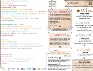 Programme du mois d'octobre