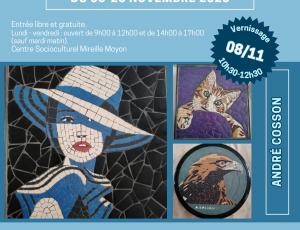 Hall des Expositions - Vernissage d'Andr� Cosson, mosa�ste