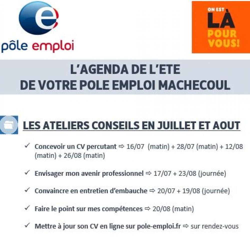 Les Ateliers-Conseils de l'ETE du Pôle emploi Machecoul Les Ateliers-Conseils de l'ETE du Pôle emploi Machecoul