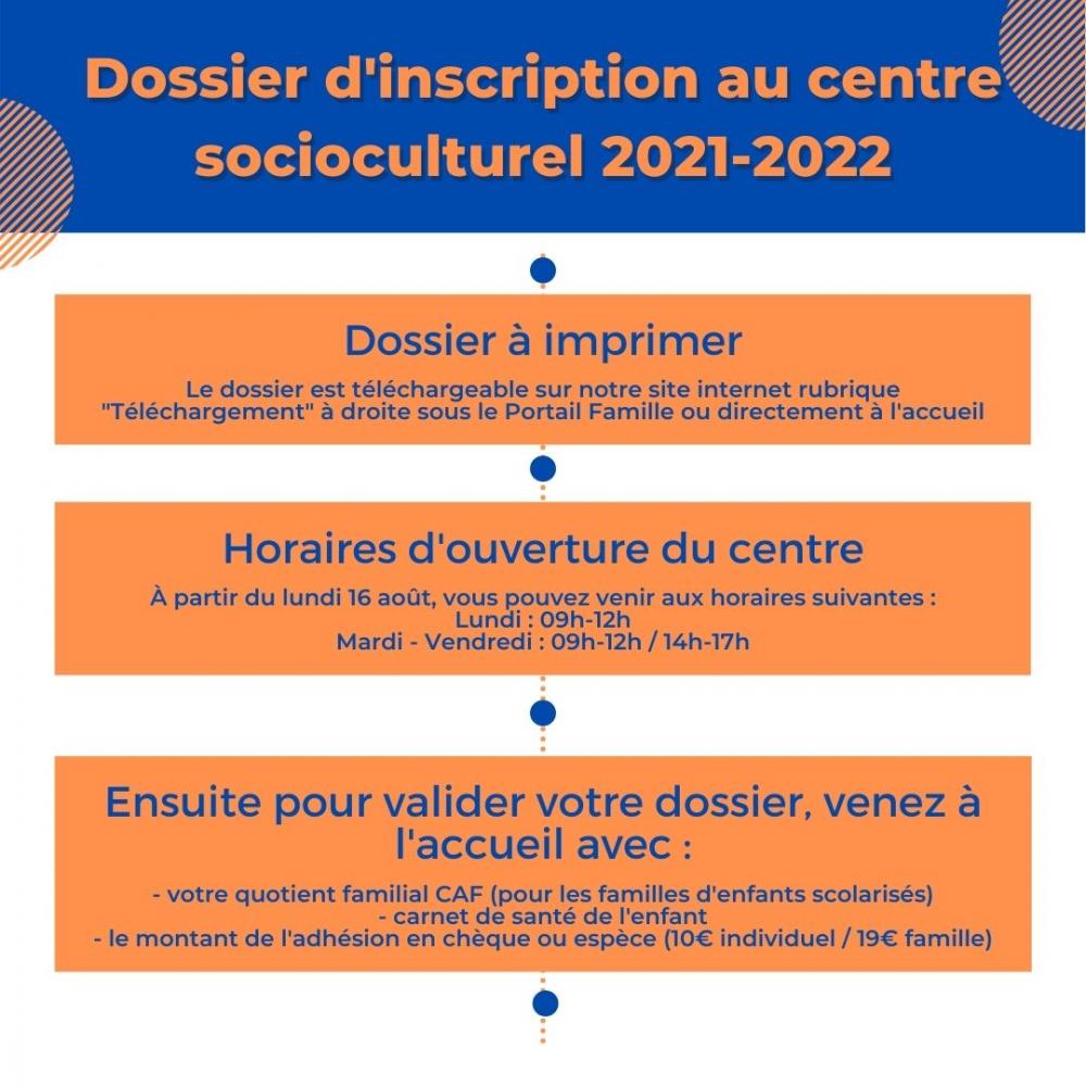 Dossiers d'inscription 2021-2022 Dossiers d'inscription 2021-2022