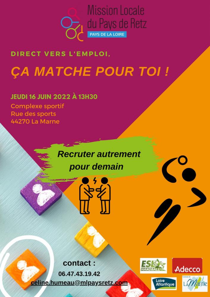 Direct vers l'emploi ça matche pour toi ! Direct vers l'emploi ça matche pour toi !