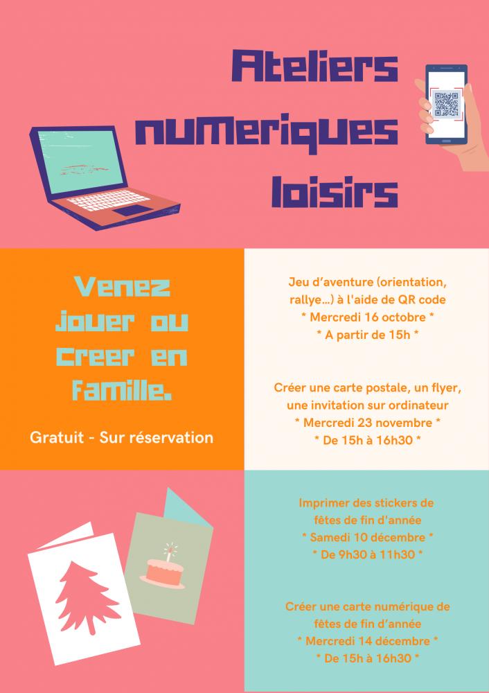 Atelier numérique loisir Atelier numérique loisir