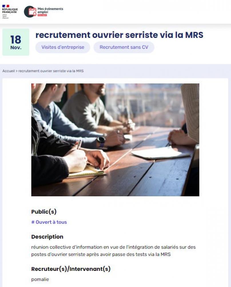 Recrutement d'Ouvriers Serristes Recrutement d'Ouvriers Serristes