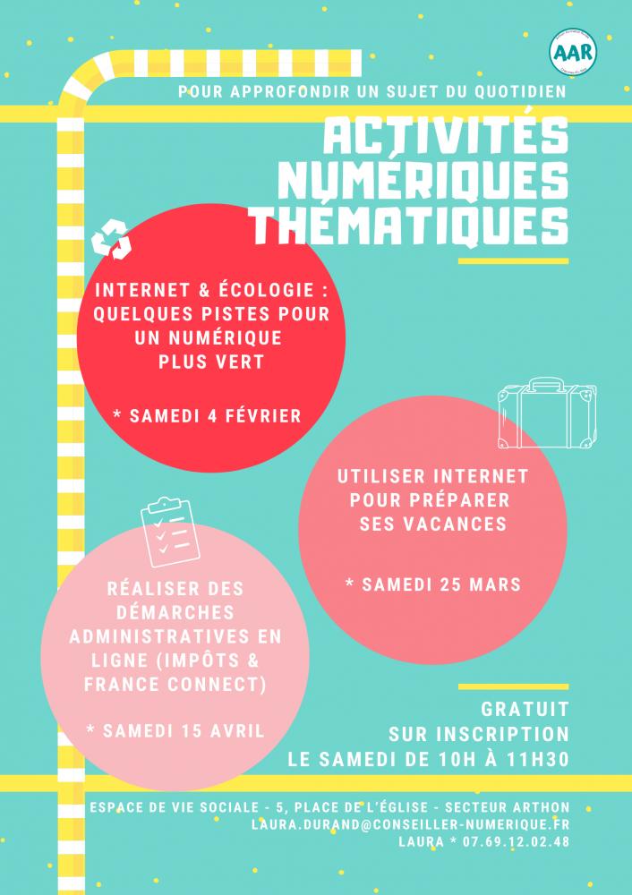 Atelier numérique thématique Atelier numérique thématique