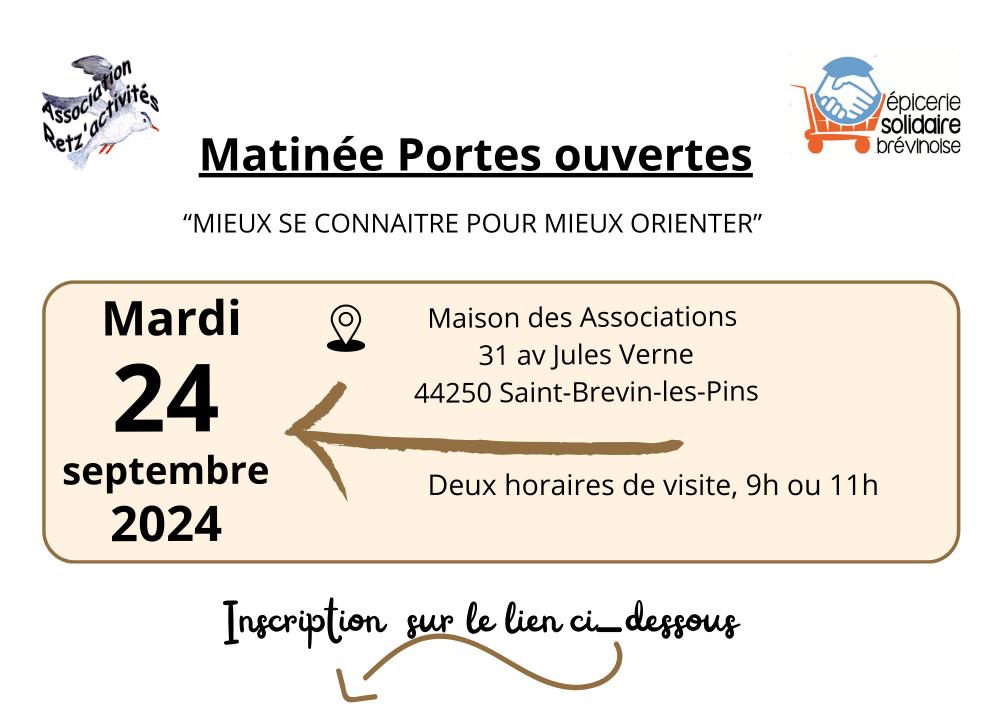 PORTES OUVERTES Retz'activités et Epicerie Solidaire brévinoise PORTES OUVERTES Retz'activités et Epicerie Solidaire brévinoise