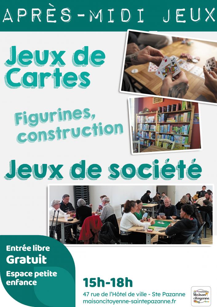 Après-midi jeux + Ludothèque permanence prêts/retours Après-midi jeux + Ludothèque permanence prêts/retours