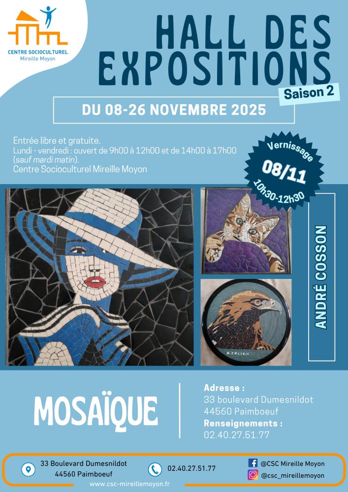 Hall des Expositions - Vernissage d'André Cosson, mosaïste Hall des Expositions - Vernissage d'André Cosson, mosaïste